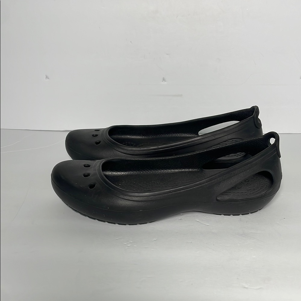 CROCS Women’s Kadee Ballet Slip-On Flats Black 7